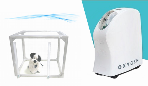 ペット酸素ケアセット(酸素濃縮器、酸素濃度計、血中酸素濃度計、酸素マスク)心臓病の犬を飼ってます